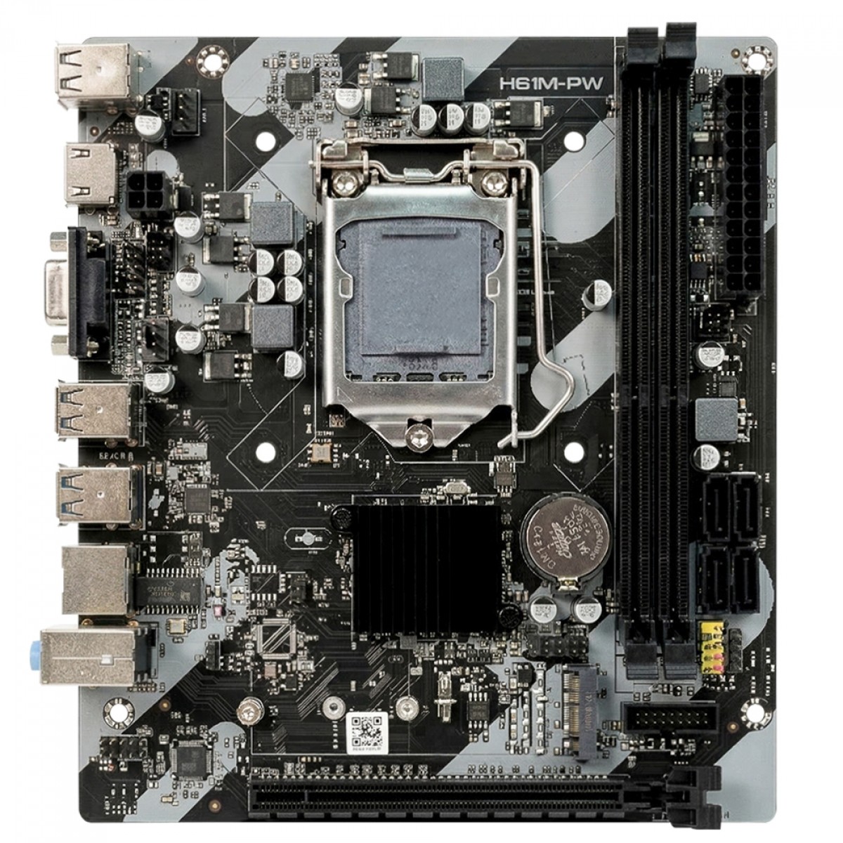 Placa Mãe Pure Power H61M-PW, Chipset H61, Intel LGA 1155, M-ATX, DDR3, PP-MB-I61MD4