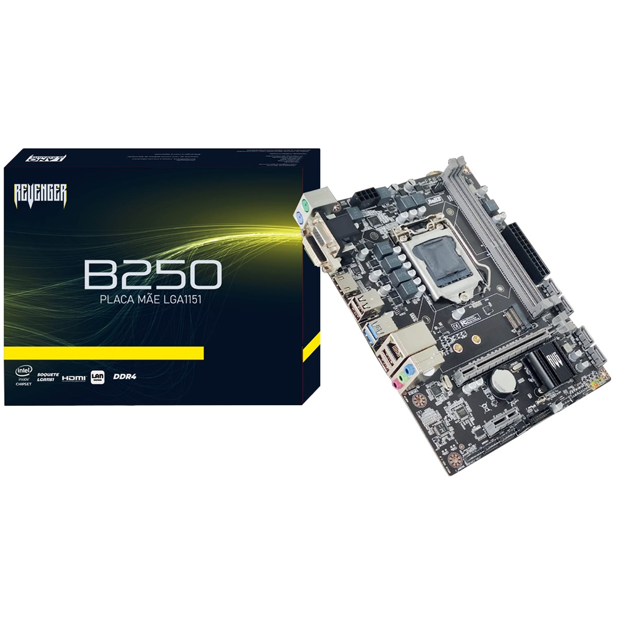 Placa Mãe Revenger G-B250, Chipset B250, Intel LGA 1151, MATX, DDR4