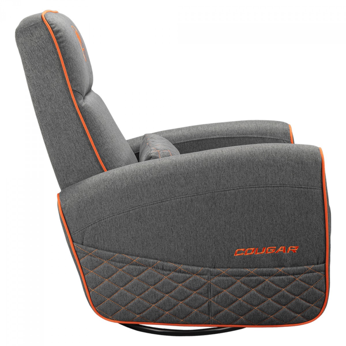Poltrona Gamer Cougar Fidom, Reclinável, Tecido, Cinza e Laranja, 3MFDFGRO.0001