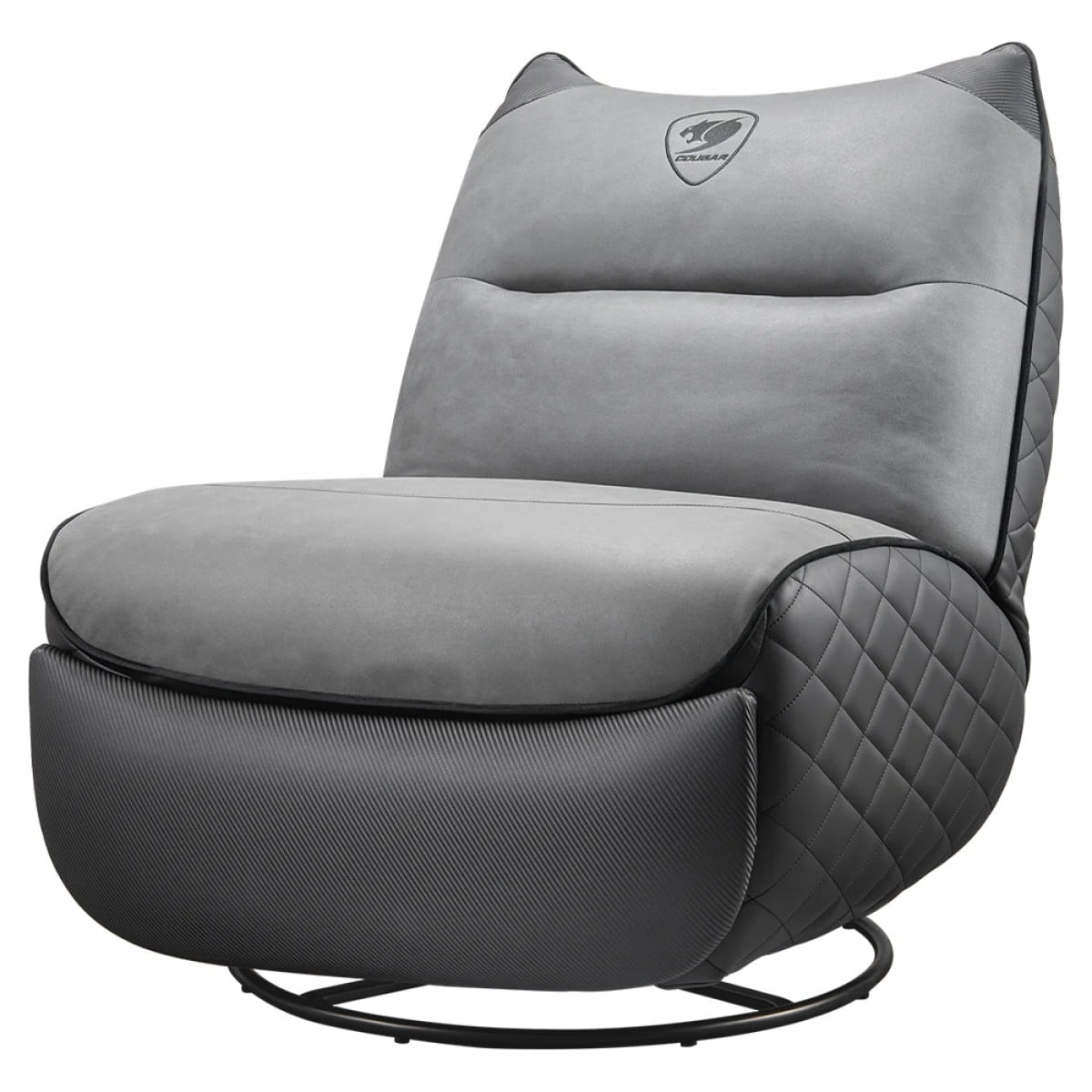 Poltrona Gamer Cougar Overlord Neo, Reclinável, Couro Sintético, Preto e Cinza, 3MOLNGRB.0001