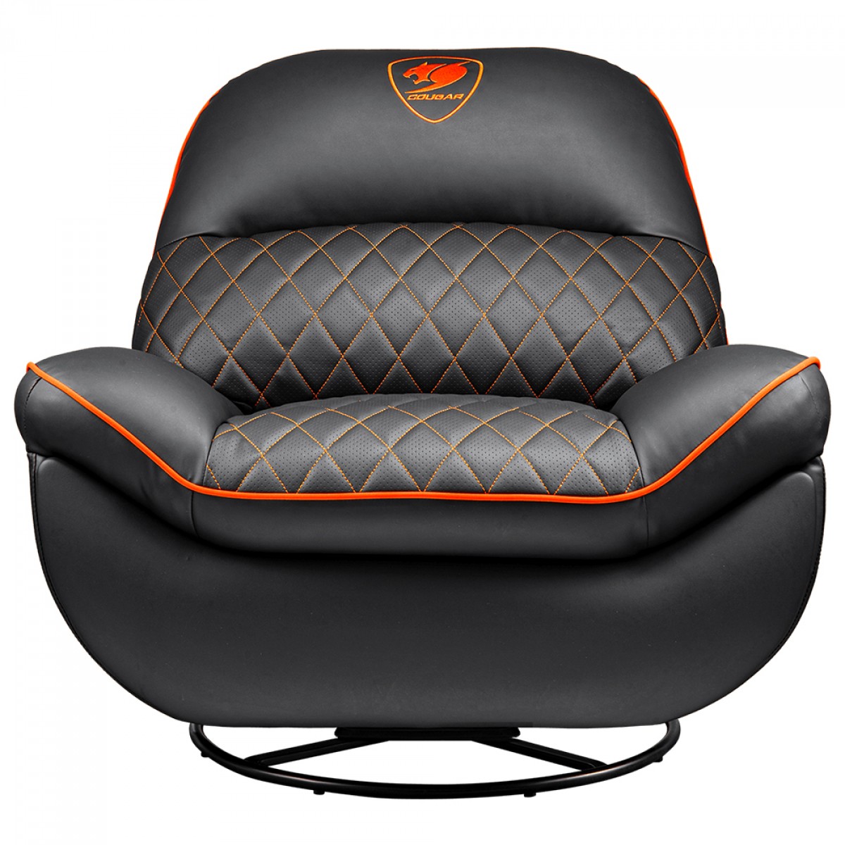 Poltrona Gamer Cougar Overlord, Reclinável, Couro Sintético, Preto e Laranja, 3MOVLORB.0001