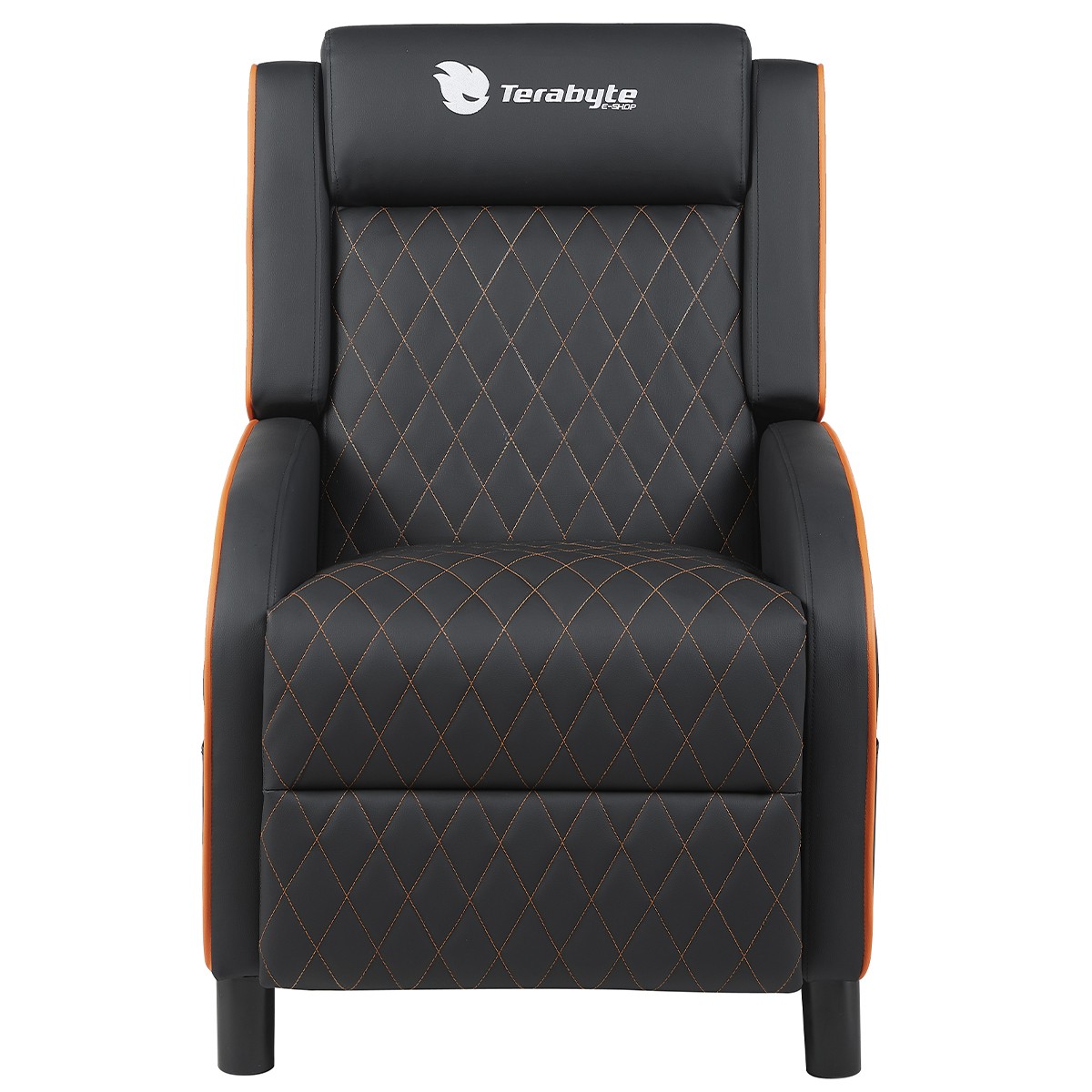 Poltrona Gamer Terabyte Hydra, Reclinável, Couro Sintético, Preta e Laranja, TR-PT-HYRBOF