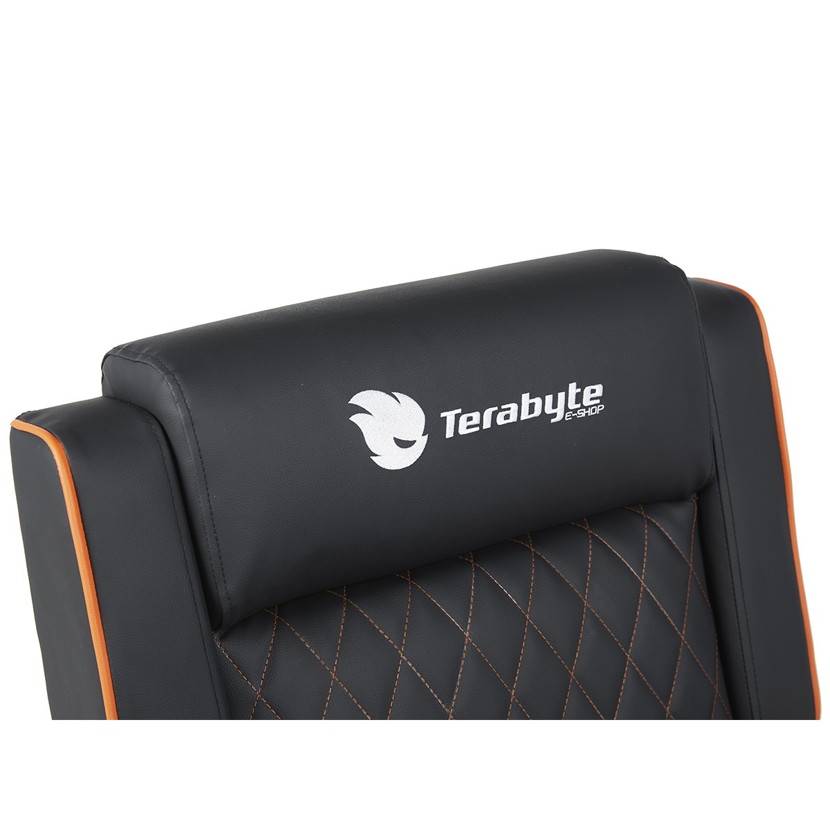 Poltrona Gamer Terabyte Hydra, Reclinável, Couro Sintético, Preta e Laranja, TR-PT-HYRBOF