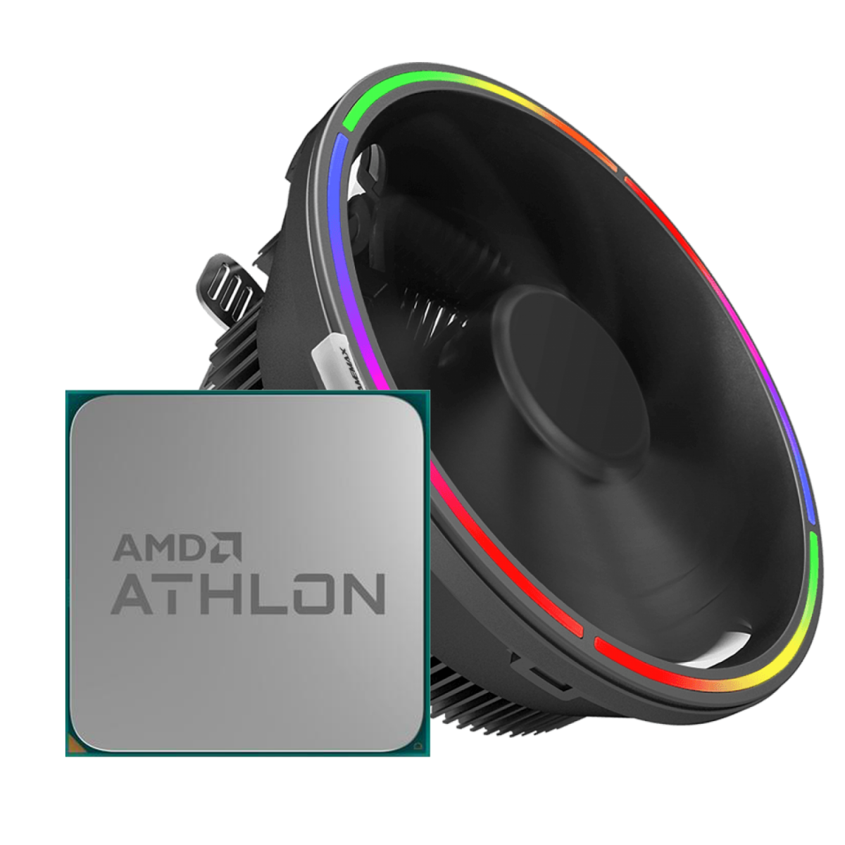 Processador AMD Athlon 200GE 3.2ghz Com Vídeo + Cooler Gamemax Gamma 200 RGB