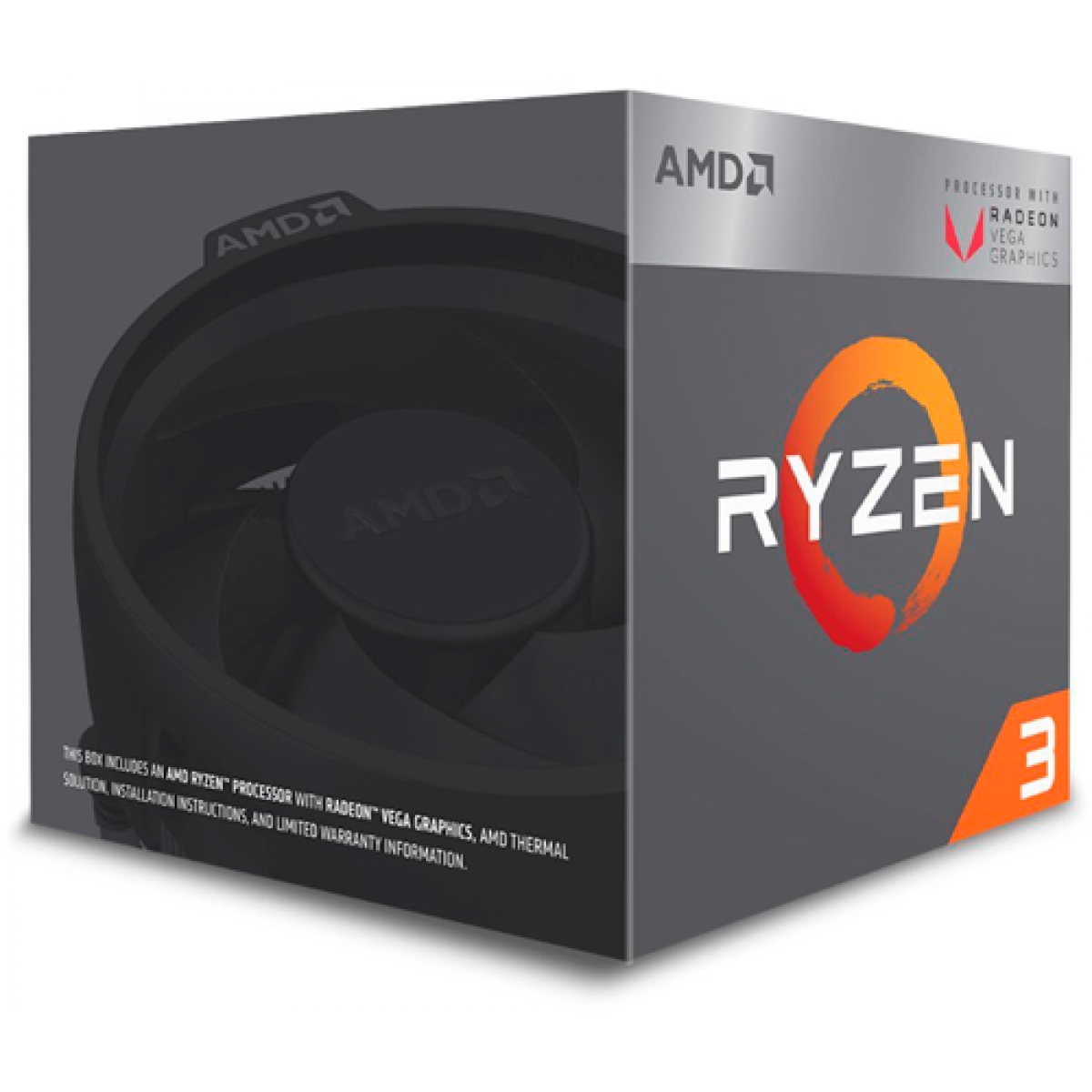 Processador AMD Ryzen 3 2200G 3.5GHz (3.7GHz Turbo), 4-Cores 4-Threads, Cooler Wraith Stealth, AM4, YD2200C5FBBOX
