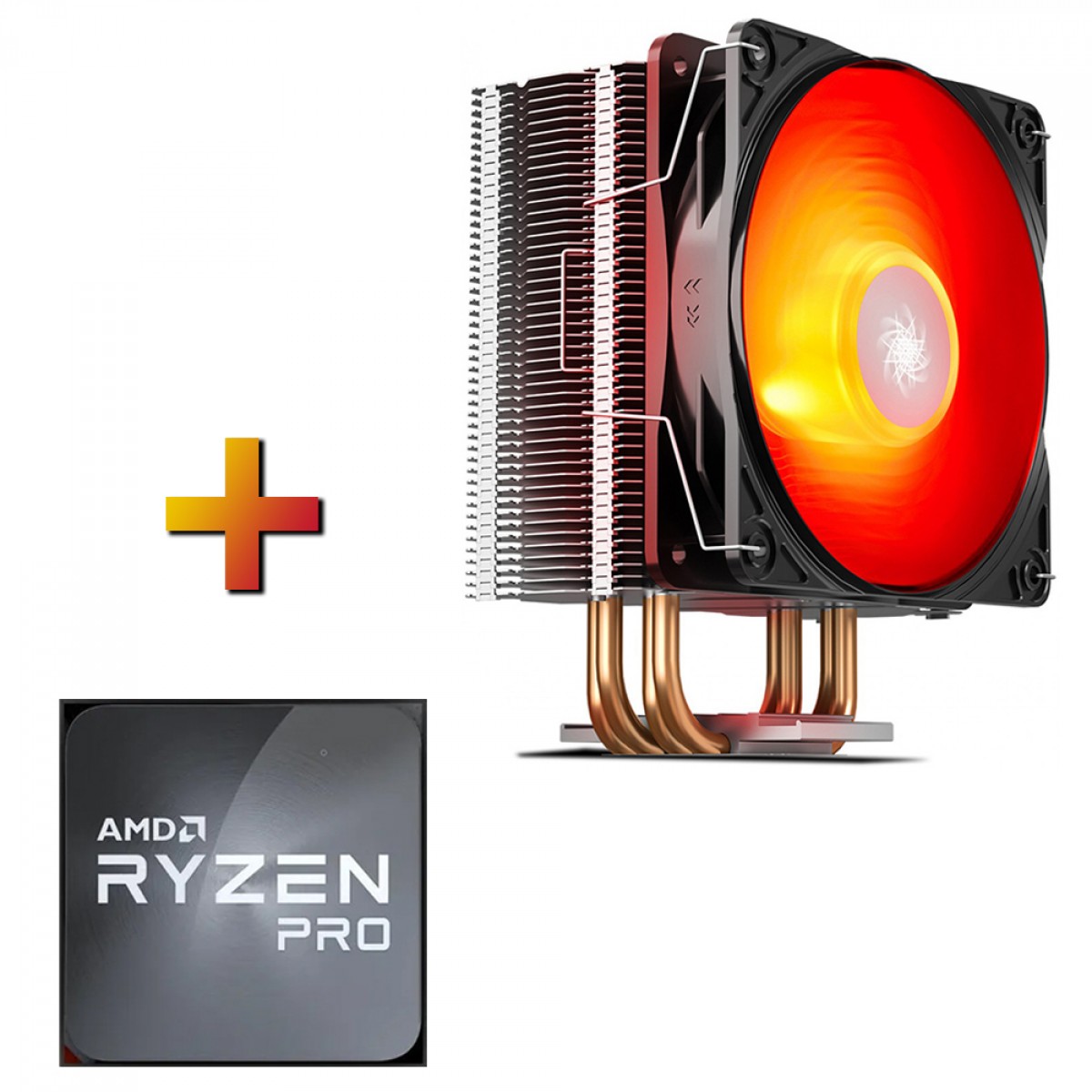 Processador AMD Ryzen 3 PRO 4350G 3.8GHz + Cooler DeepCool Gammaxx 400 V2 Red