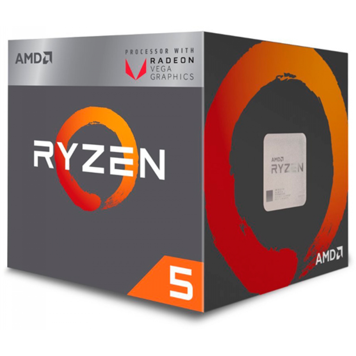 Processador AMD Ryzen 5 2400G, 3.6GHz (3.9GHz Turbo), 4-Cores 8-Threads, Cooler Wraith Stealth, AM4, YD2400C5FBBOX