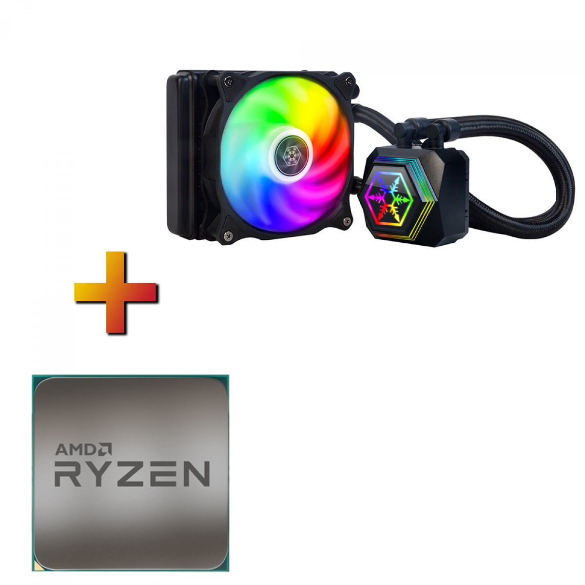 Processador AMD Ryzen 5 5600X 4.6GHz + Water Cooler SilverStone