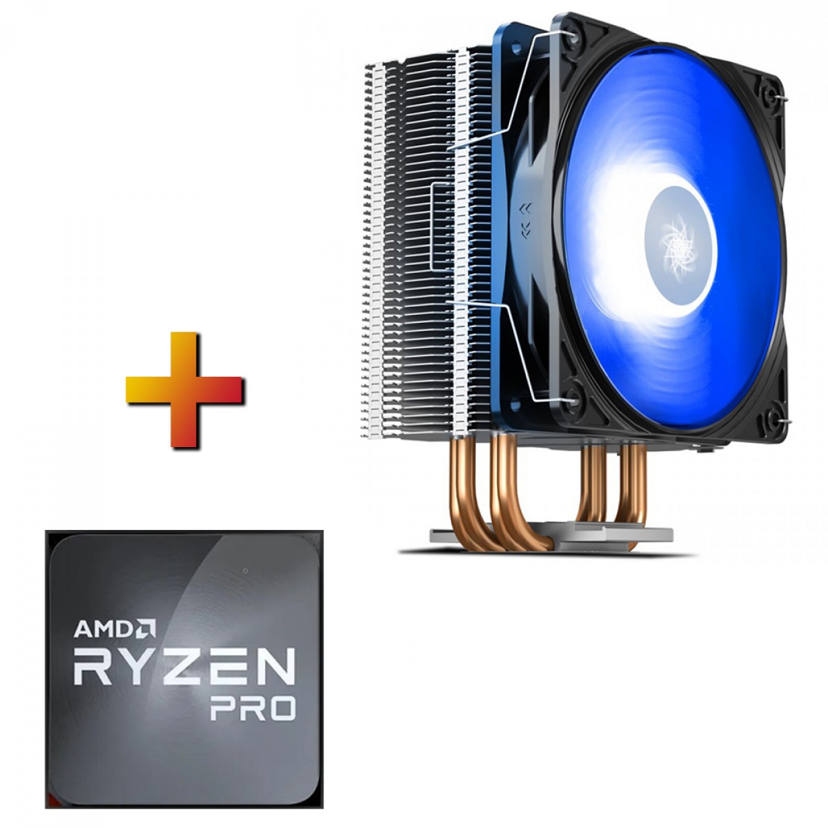Processador AMD Ryzen 5 PRO 2400GE 3.2GHz + Cooler DeepCool Gammaxx 400 V2 Blue