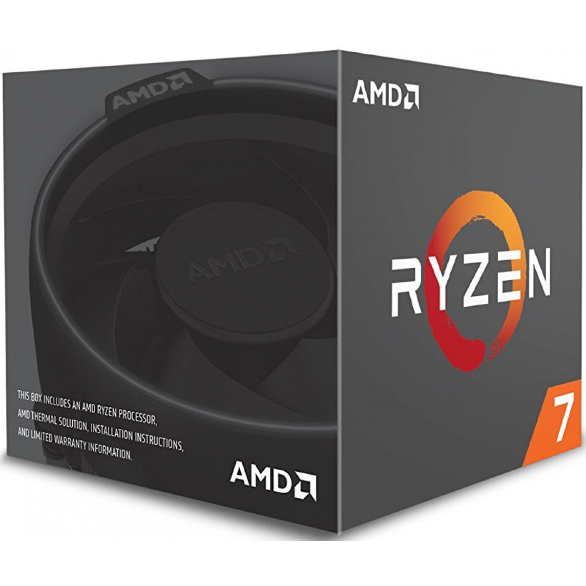 Processador AMD Ryzen 7 1700 3.0GHz (3.7GHz Turbo), 8-Cores 16-Threads, Cooler Wraith Spire com Led, AM4 YD1700BBAEBOX, S/ Video