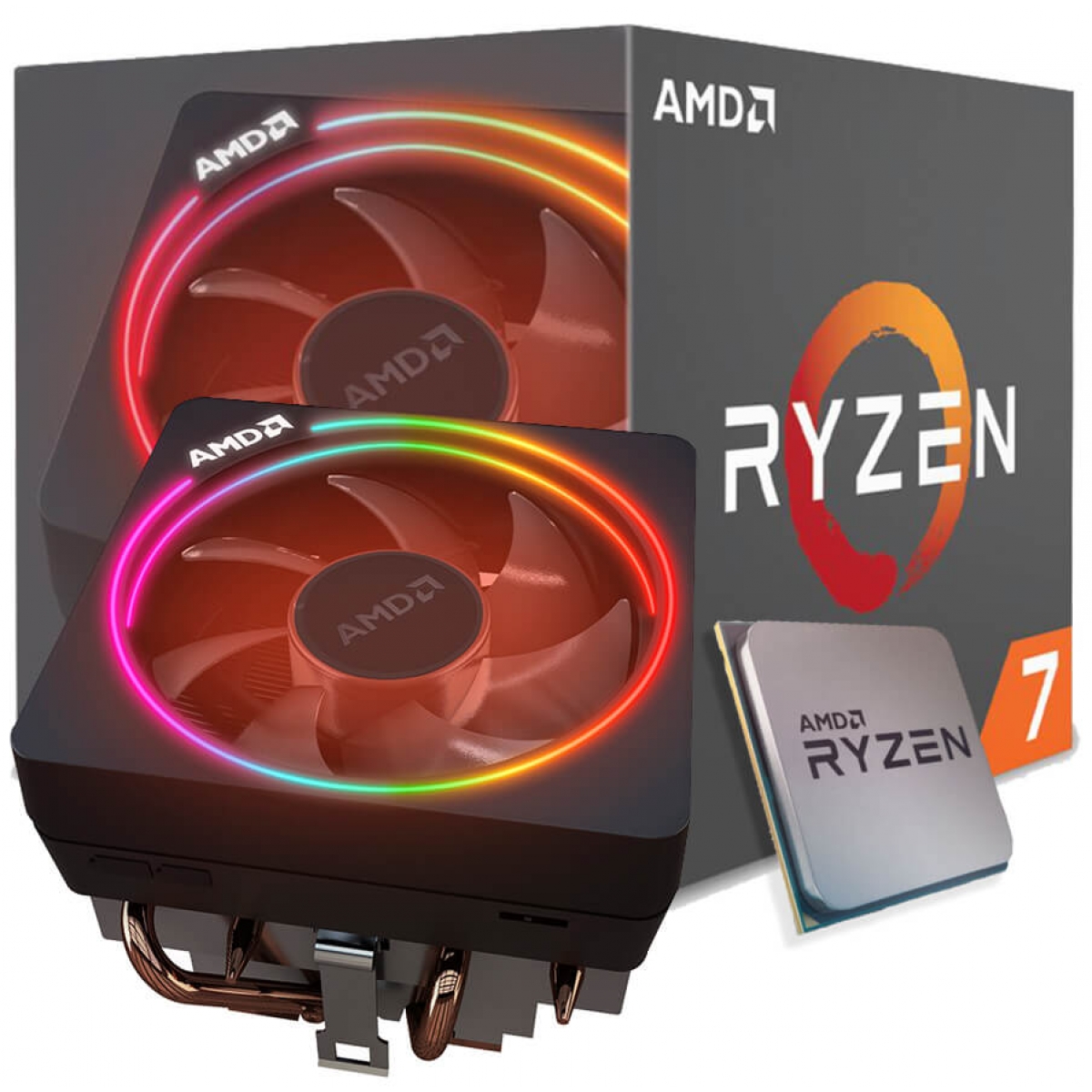 Processador AMD Ryzen 7 2700X 3.7GHz (4.35GHz Turbo), 8-Cores 16-Threads, Cooler Wraith Prism RGB, AM4, YD270XBGAFBOX, S/ Video