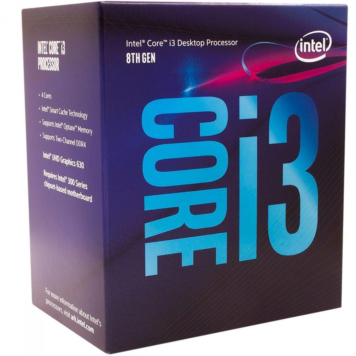 Processador Intel Core i3 9300 3.7GHz (4.3GHz Turbo), 9ª Geração, 4-Core 4-Thread, LGA 1151, BX80684I39300