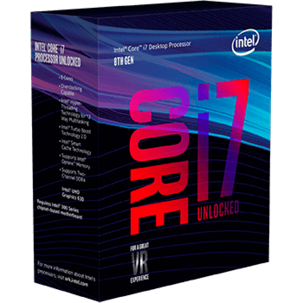 Processador Intel Core i7 8700K 3.70GHz (4.7GHz Turbo), 8ª Geração, 6-Core 12-Thread, LGA 1151, BX80684I78700K