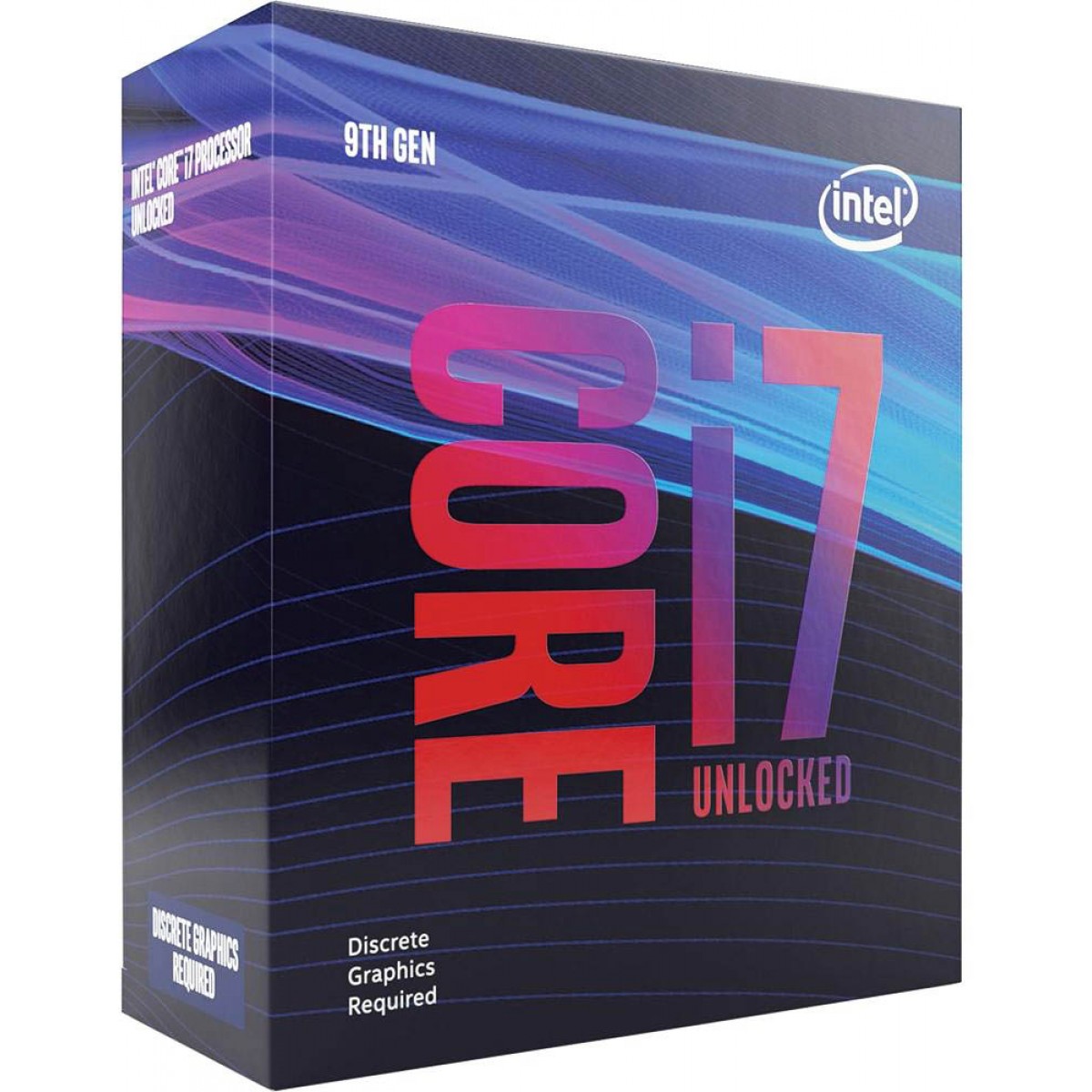 Processador Intel Core i7 9700KF 3.60GHz (4.90GHz Max Turbo), 9ª Geração, 8-Core 8-Thread, LGA 1151, BX80684I79700KF, S/VÍDEO