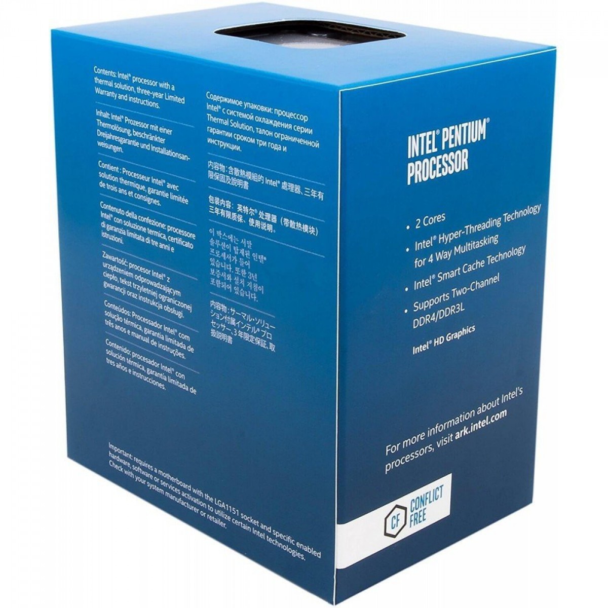 Processador Intel Pentium G4560 3.5GHz, 7ª Geração, 2-Core 4-Thread ...