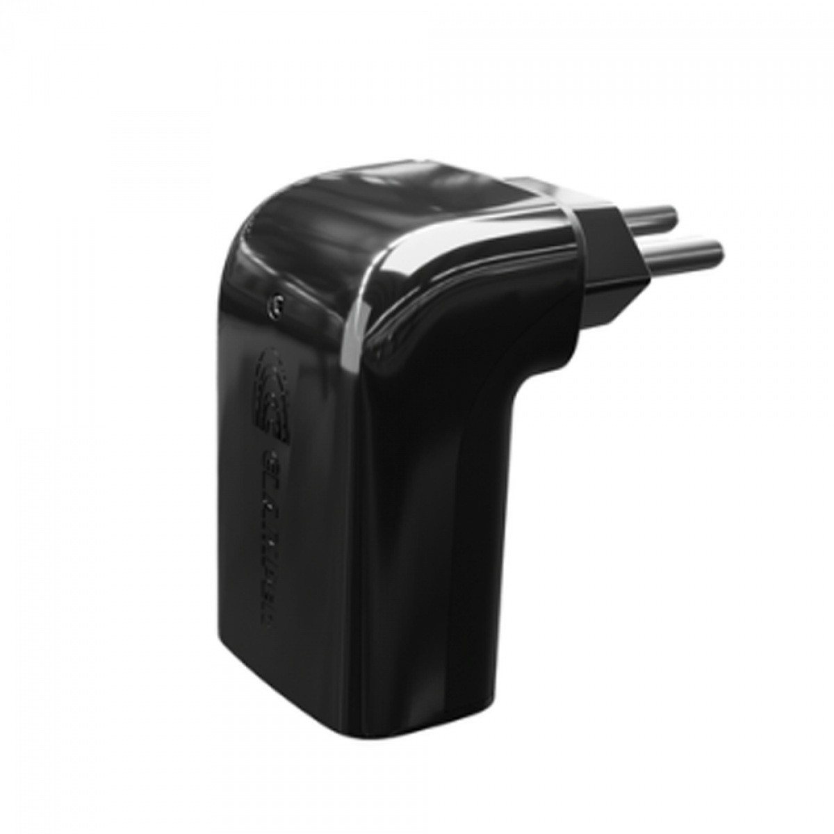 Protetor CLAMPER Pocket Fit 3P, 3 Pinos, 10 Amperes, Bivolt, Formato Fit 90º, Preto