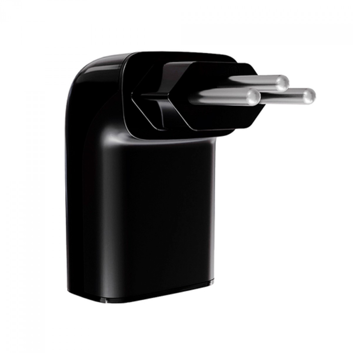 Protetor CLAMPER Pocket Fit LCF, 3 Pinos, 20 Amperes, Bivolt, Formato Fit 90º, Preto