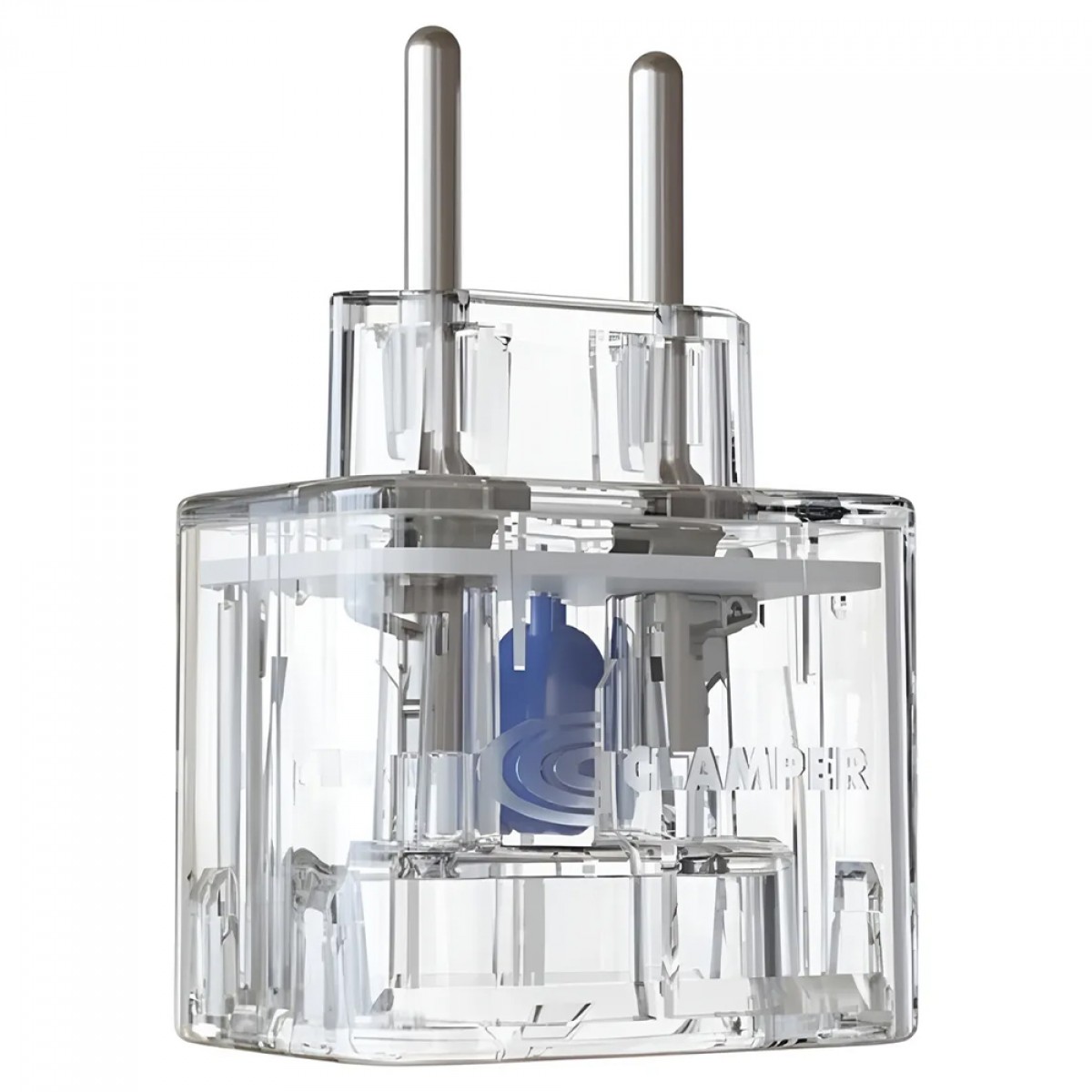 Protetor CLAMPER Pocket LCF, 2 Pinos, 20 Amperes, Bivolt, Transparente