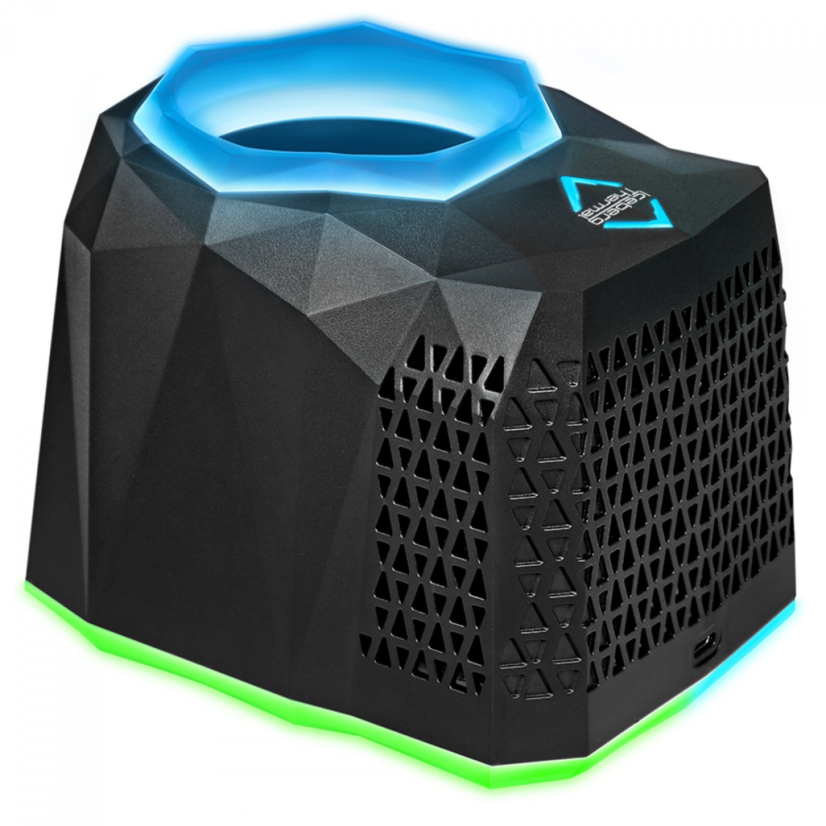 Refrigerador de Latas Iceberg Thermal IceFloe Aurora, RGB, USB-C, Preto, IFTEC0-B0A