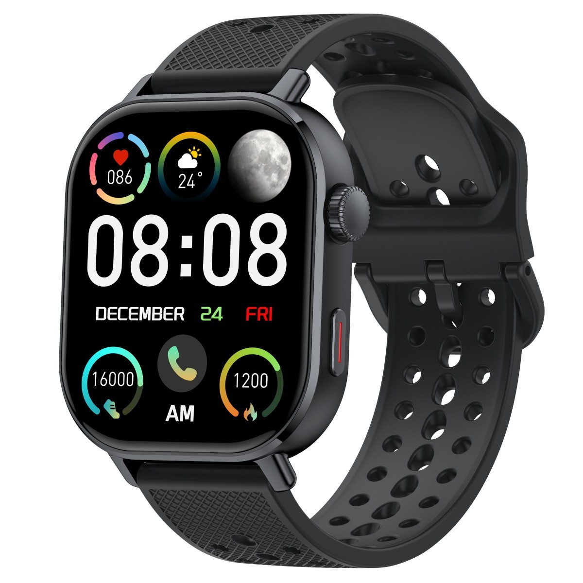 Relógio SmartWatch SuperFrame Cosmos, AMOLED 2,06", GPS, Bluetooth 5.3, Frequência Cardíaca, SpO2, Homologado pela ANATEL, SF-SW-CM21BWR
