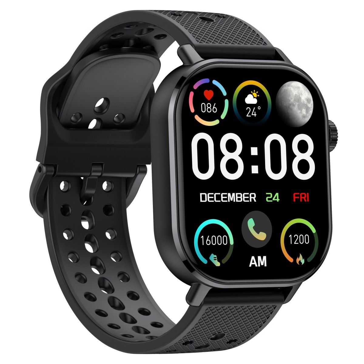 Relógio SmartWatch SuperFrame Cosmos, AMOLED 2,06", GPS, Bluetooth 5.3, Frequência Cardíaca, SpO2, Homologado pela ANATEL, SF-SW-CM21BWR