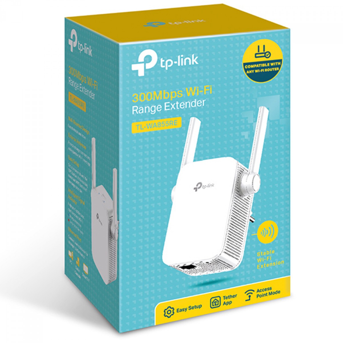 Repetidor Wi-Fi TP-Link TL-WA855RE, 300Mbps, 2 Antenas, Branco 