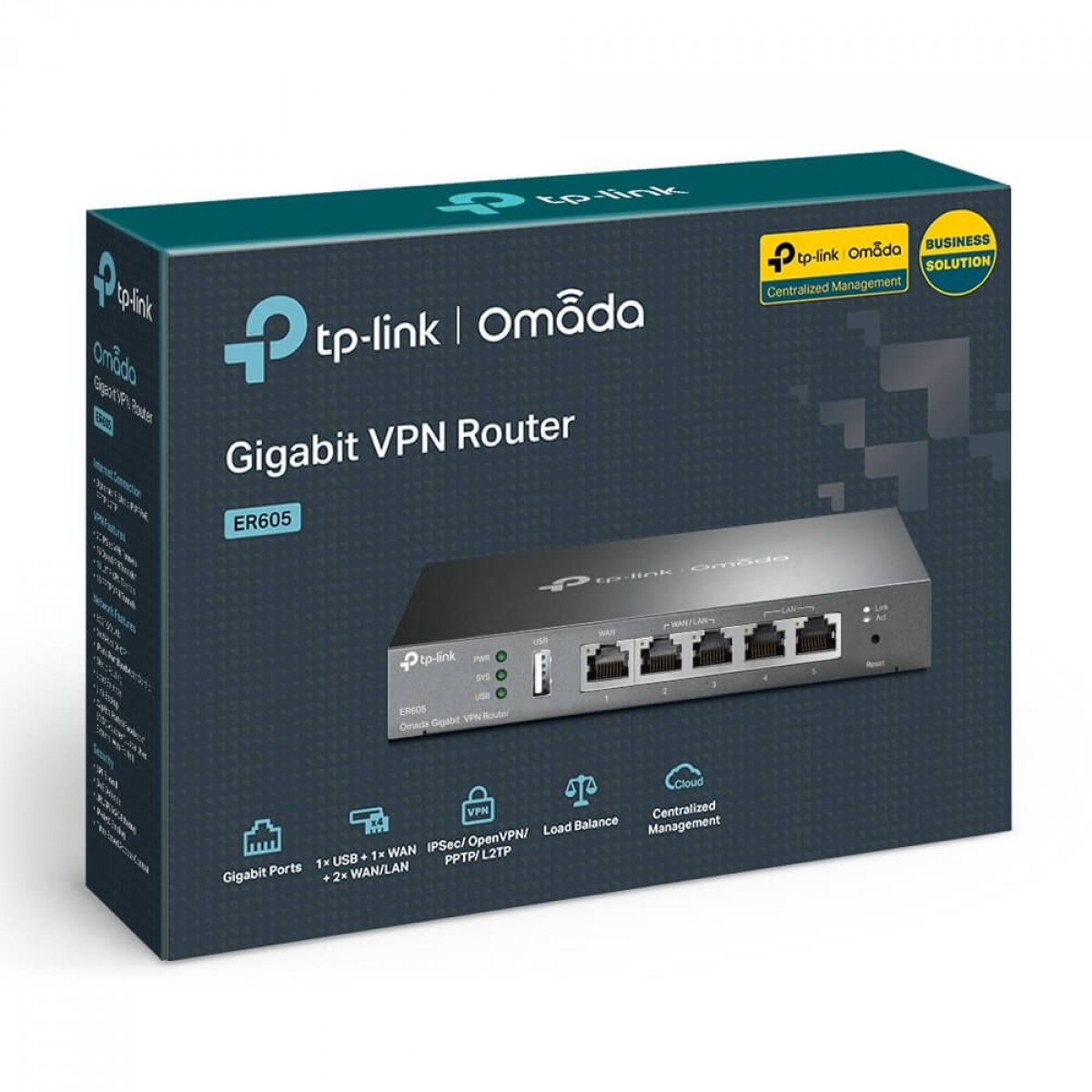 Roteador TP-LINK Omada TL-ER605 V2 Gigabite VPN, Multi-WAN