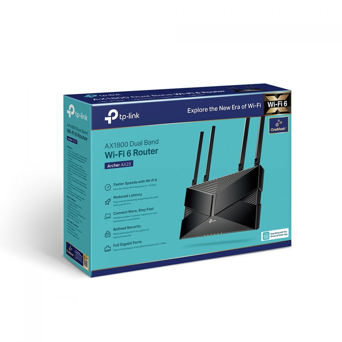Roteador TP-Link Wireless Archer AX23 Wi-Fi 6, AX1800, Dual Band Gigabite, Com 4 Antenas