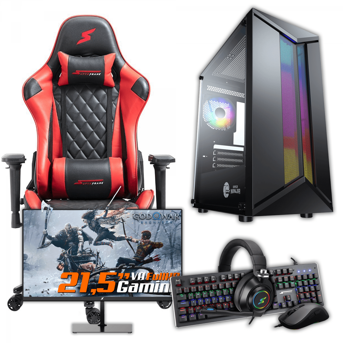 Pc Gamer Amd Fenix + Kit Game Full Hd Completo + Cadeira