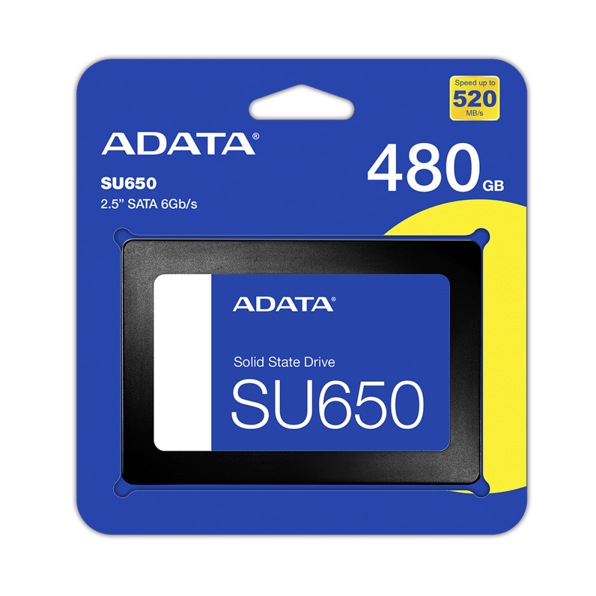 SSD Adata SU650 480GB, Sata III, Leitura 520MBs e Gravação 450MBs, ASU650SS-480GT-R