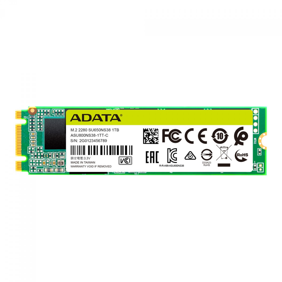 SSD Adata Ultimate SU650 1TB, M.2 2280, Leitura 550MBs e Gravação 510MBs, ASU650NS38-1TT-C