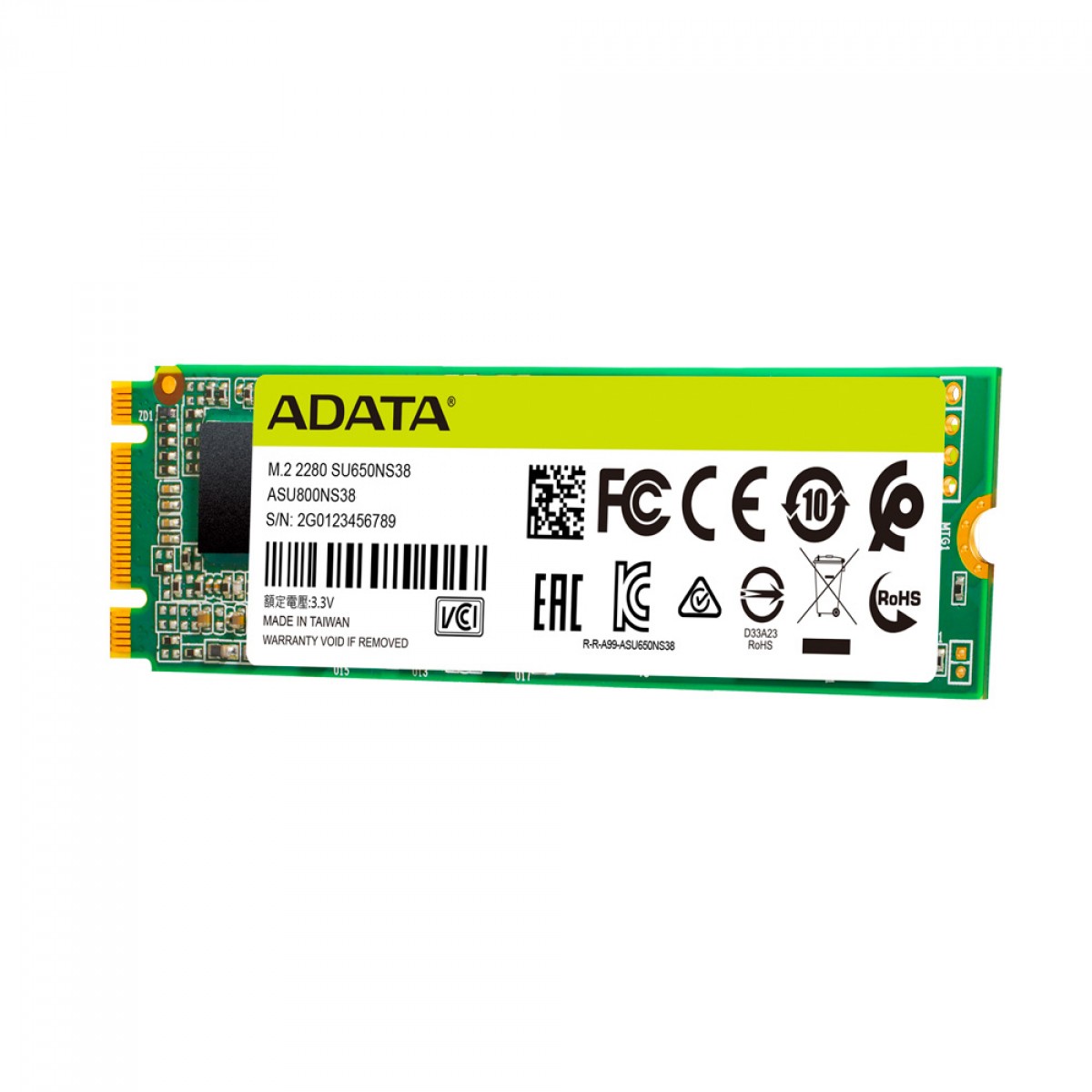 SSD Adata Ultimate SU650 256GB, M.2 2280, Leitura 550MBs e Gravação 500MBs, ASU650NS38-256GT-C