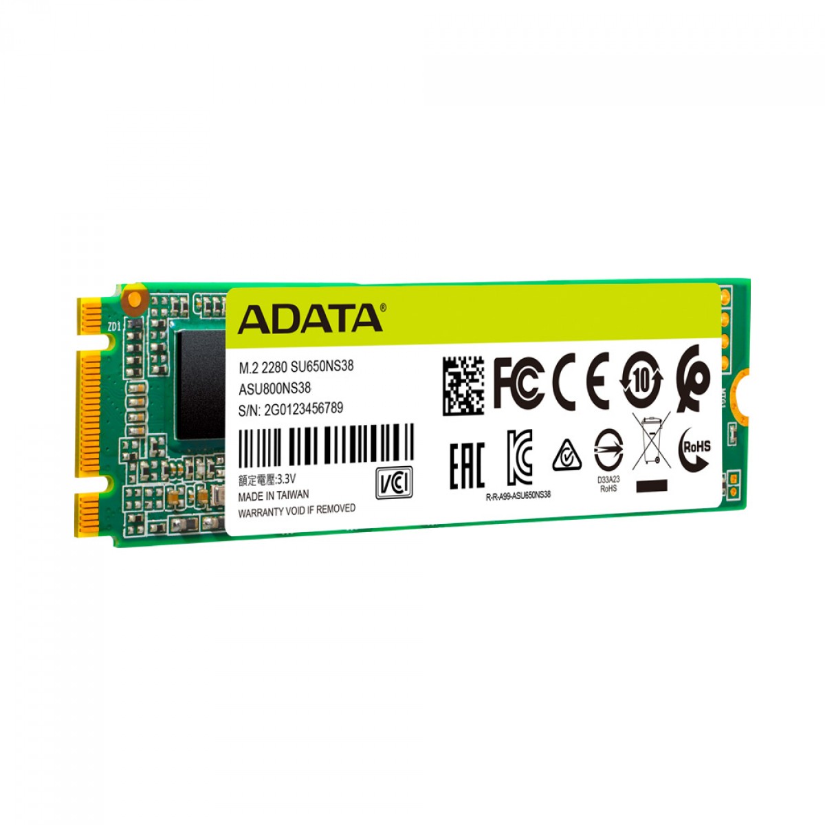 SSD Adata Ultimate SU650 256GB, M.2 2280, Leitura 550MBs e Gravação 500MBs, ASU650NS38-256GT-C