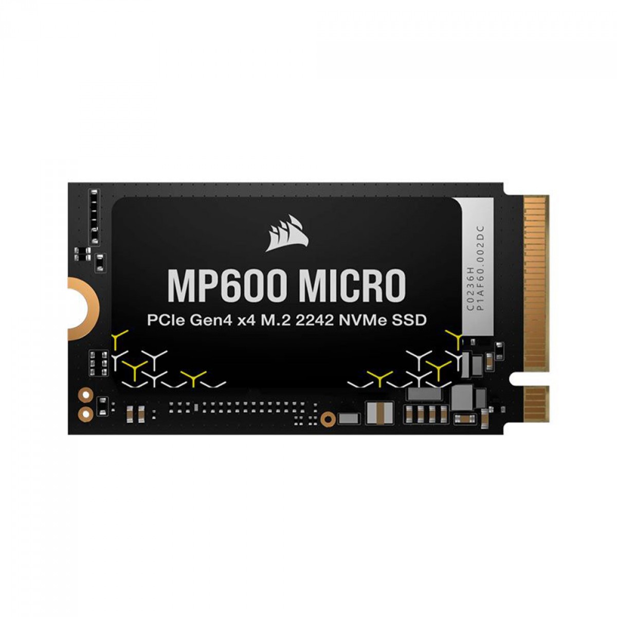 SSD Corsair MP600 MICRO, 1TB, M.2 PCIe, NVMe, Leitura 5100MB/s e Gravação 4300MB/s, CSSD-F1000GBMP600MCR