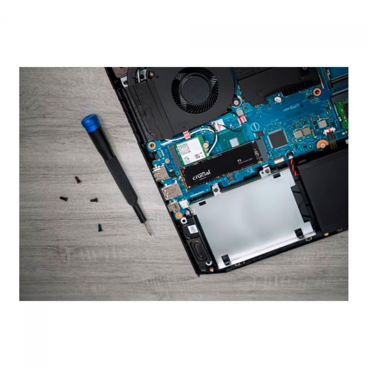SSD Crucial P3, 500GB, M.2 2280, PCIe NVMe, Leitura 3500MBs