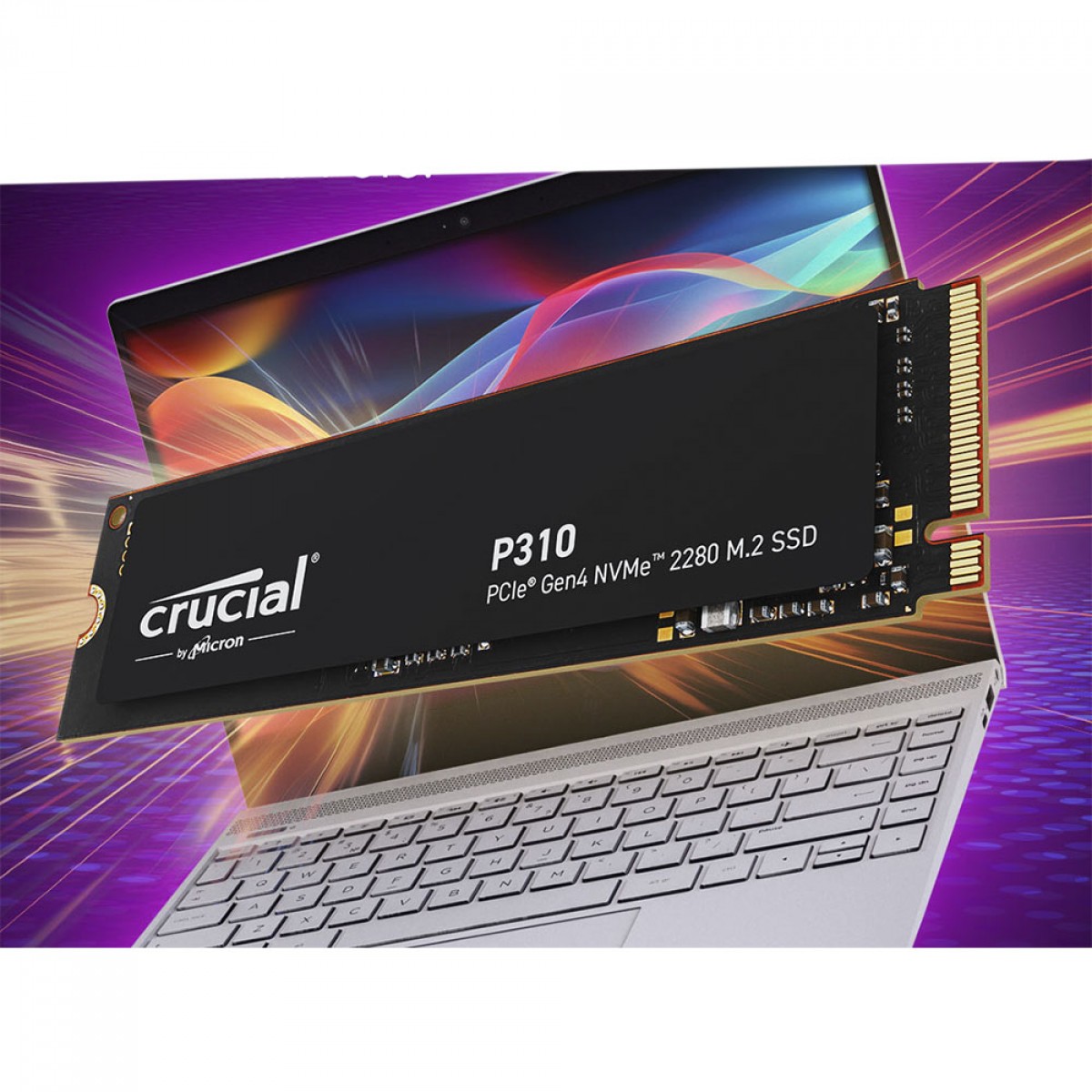 SSD Crucial P310, 500GB, M.2 2280, PCIe NVMe, Leitura