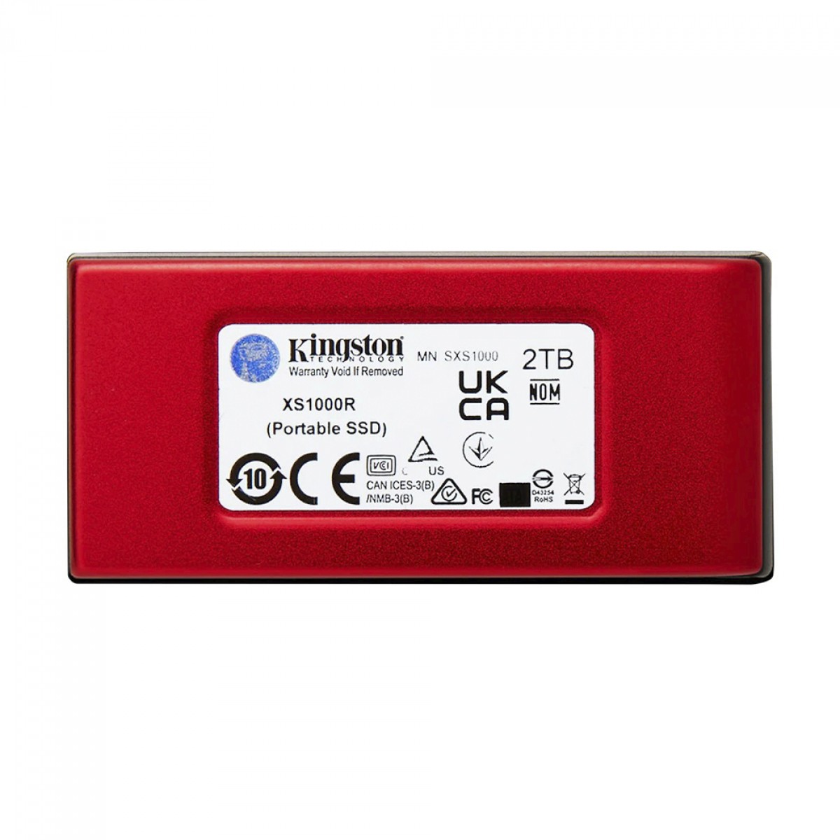SSD Externo Portátil Kingston XS1000R 2TB, USB 3.2, Leitura 1050MB/s e Gravação 1000MB/s, Vermelho, SXS1000R/2000G