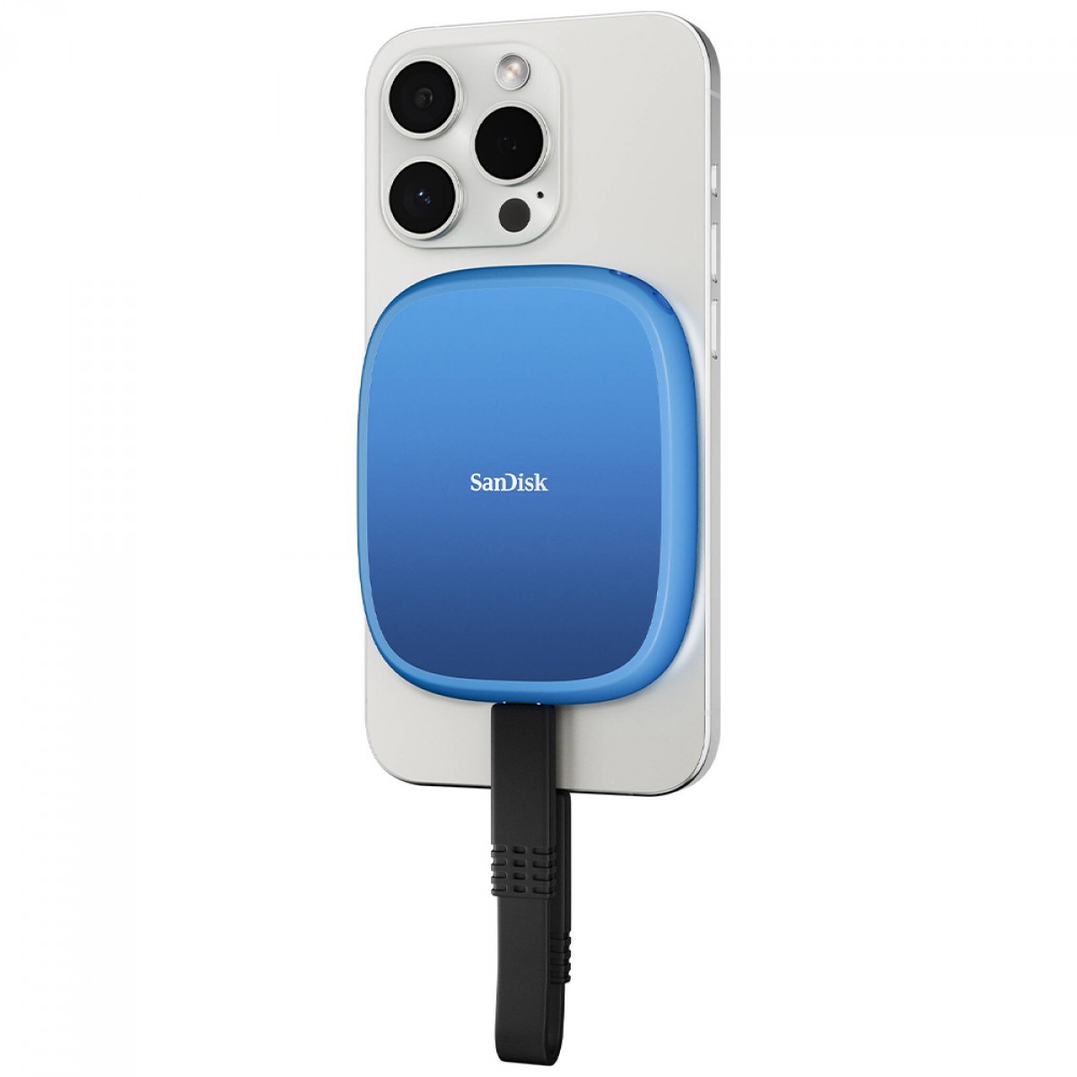 SSD Externo Portátil Sandisk Creator Phone, 1TB, USB-C, 1000MBs, Azul, SDSSDE62C-1T00-G25
