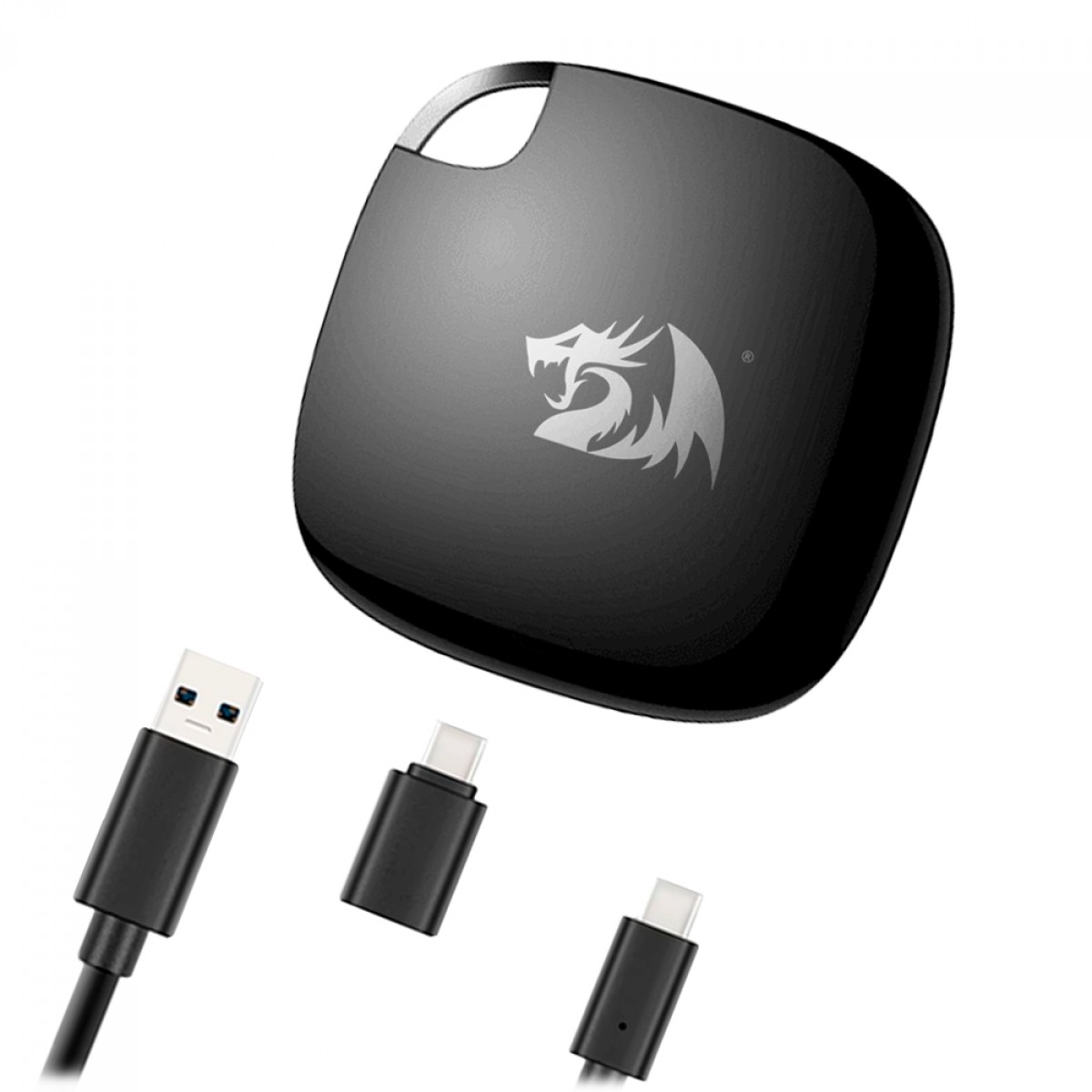 SSD Externo Redragon Ignis Portátil, 512GB, Leitura 450MB/s, Preto, ED-203