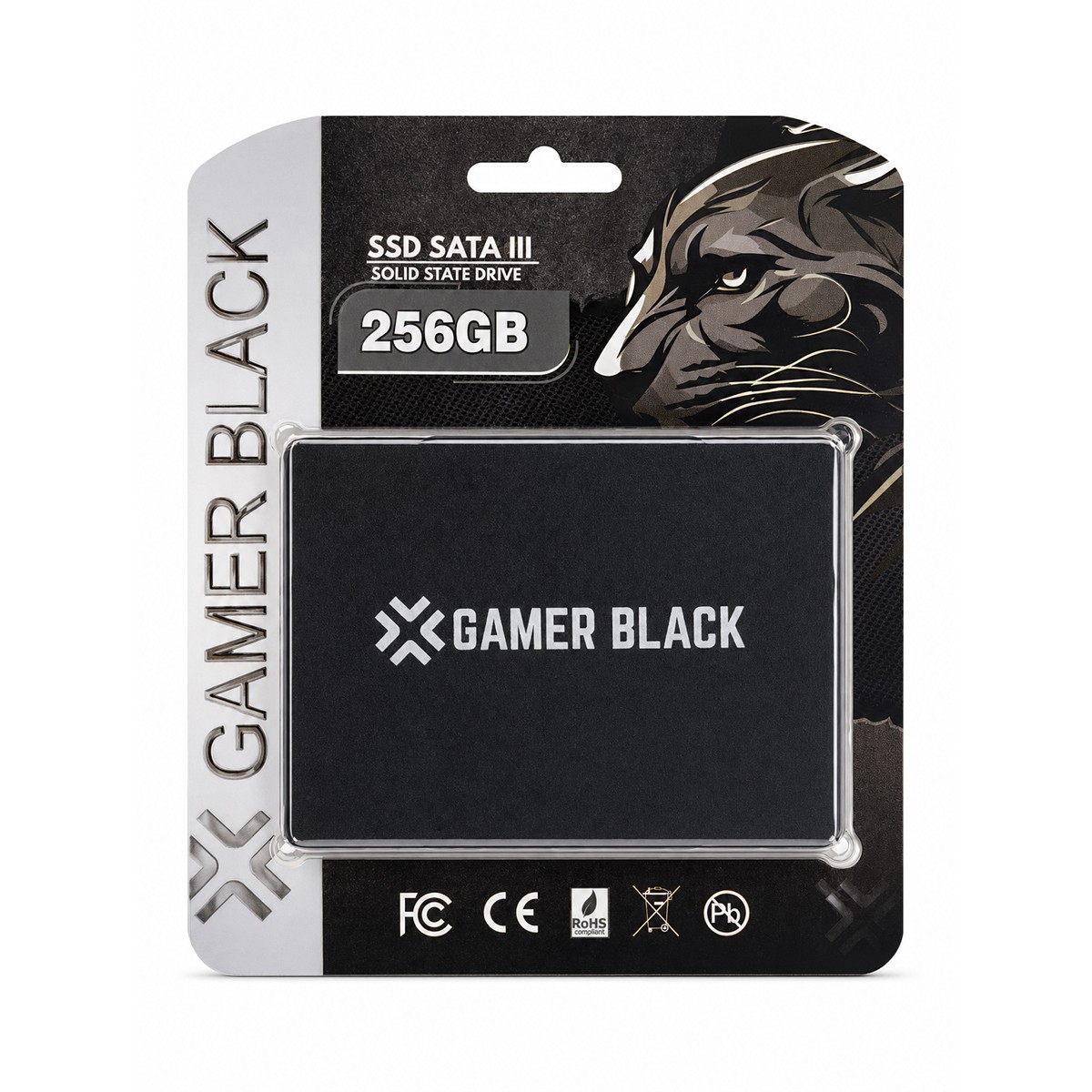 SSD Gamer Black, 256GB, SATA III, Leitura 500MB/s e Gravação 450MB/s, SSD-256G-SATA3-GB