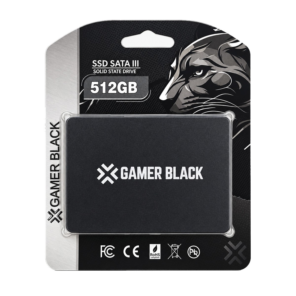 SSD Gamer Black, 512GB, SATA III, Leitura 500MB/s e Gravação 450MB/s, SSD-512G-SATA3-GB