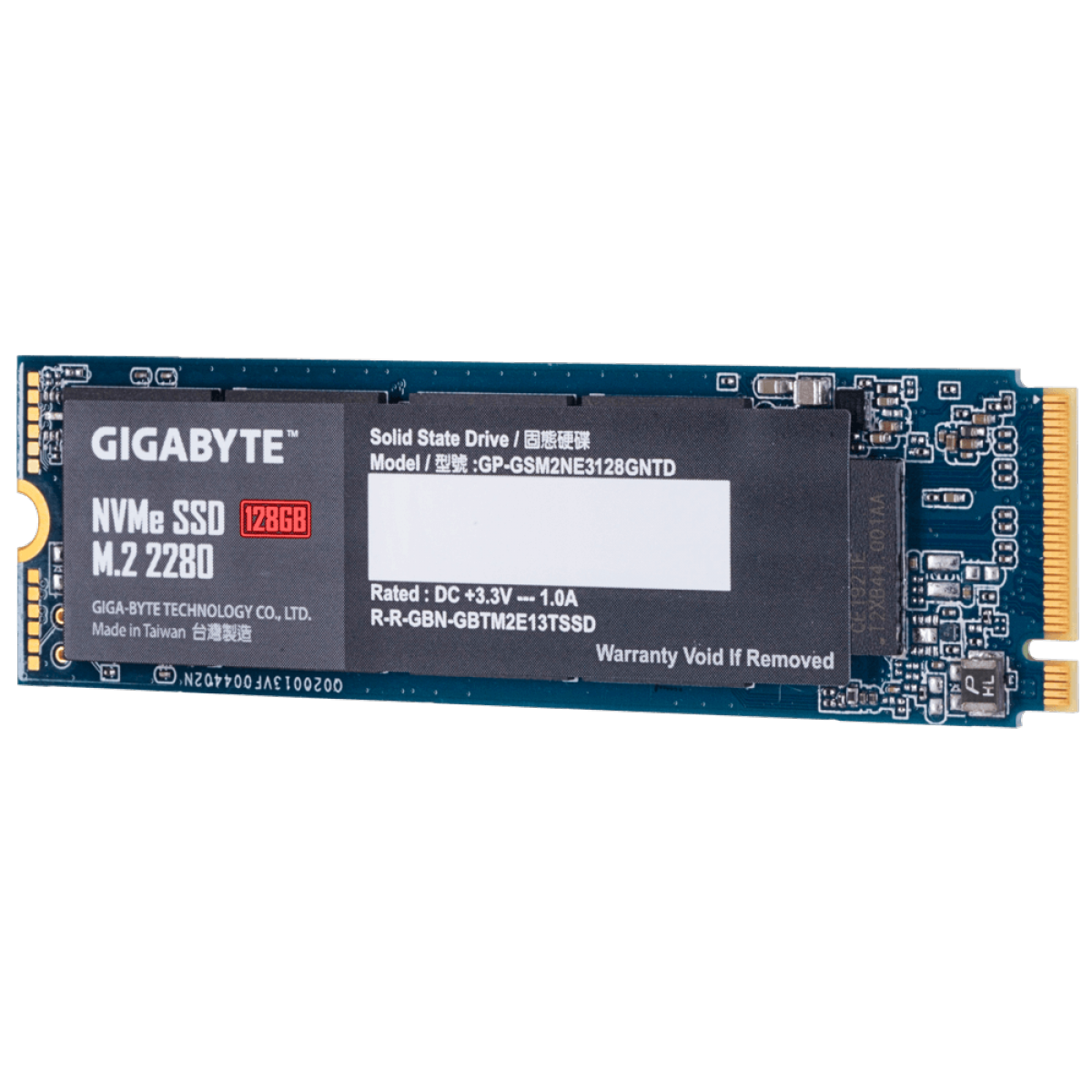 SSD Gigabyte, 128GB, M.2 2280, NVMe, Leitura 1550MBs e Gravação 550MBs, GP-GSM2NE3128GNTD