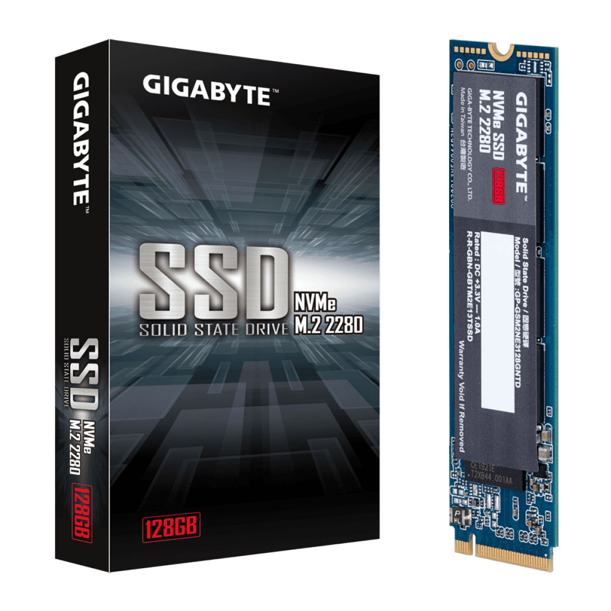 SSD Gigabyte, 128GB, M.2 2280, NVMe, Leitura 1550MBs e Gravação 550MBs, GP-GSM2NE3128GNTD