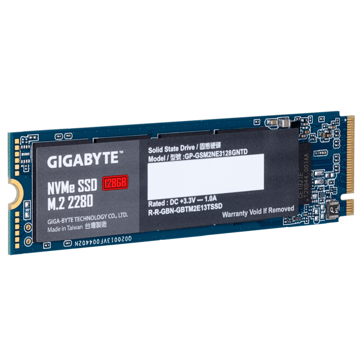SSD Gigabyte, 128GB, M.2 2280, NVMe, Leitura 1550MBs e Gravação 550MBs, GP-GSM2NE3128GNTD