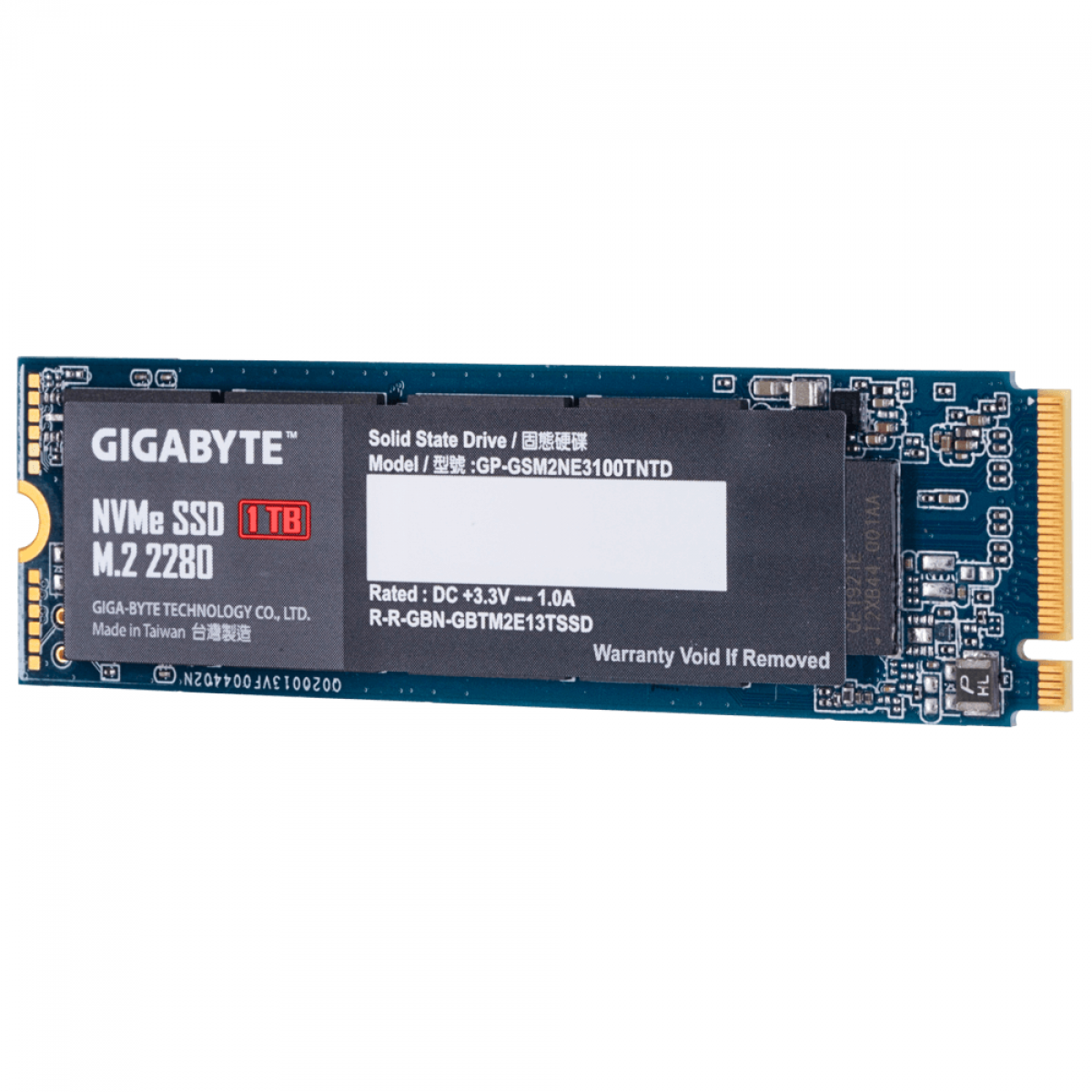 SSD Gigabyte, 1TB, M.2 2280, NVMe, Leitura 2500MBs e Gravação 2100MBs, GP-GSM2NE3100TNTD
