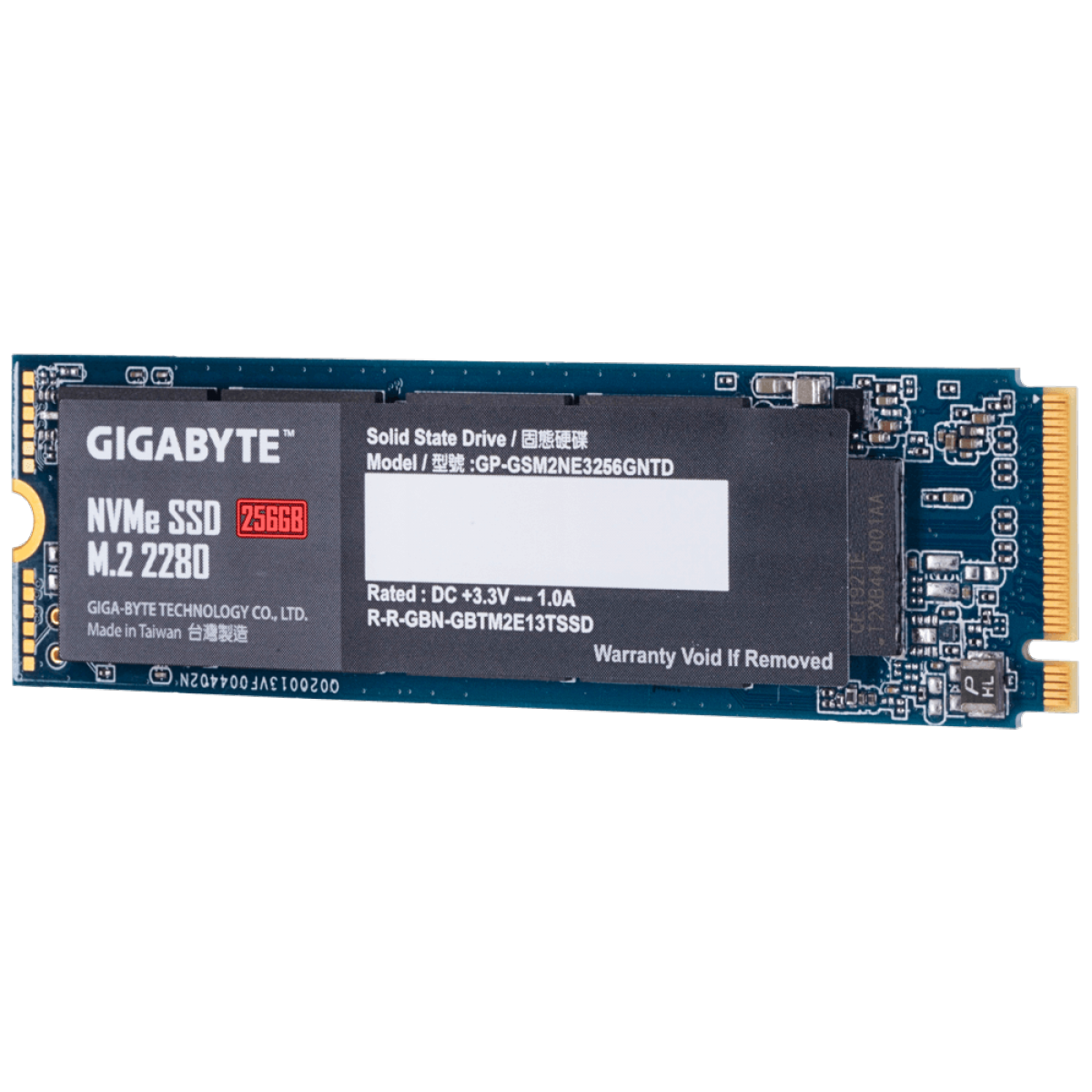 SSD Gigabyte, 256GB, M.2 2280, NVMe, Leitura 1700MBs e Gravação 1100MBs, GP-GSM2NE3256GNTD