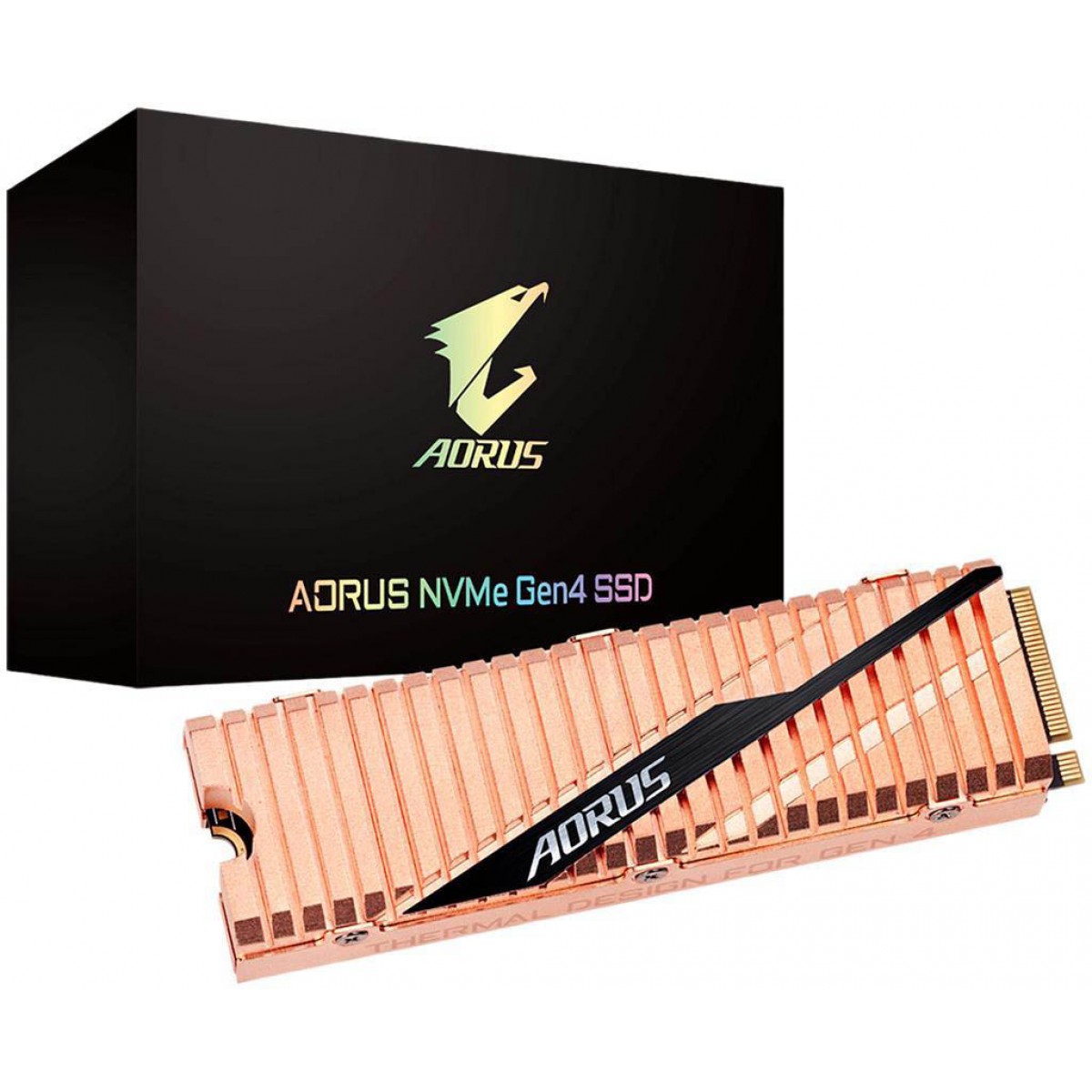 SSD Gigabyte Aorus, 500GB, M.2 2280, NVMe, Leitura 5000MBs e Gravação 2500MBs, GP-ASM2NE6500GTTD