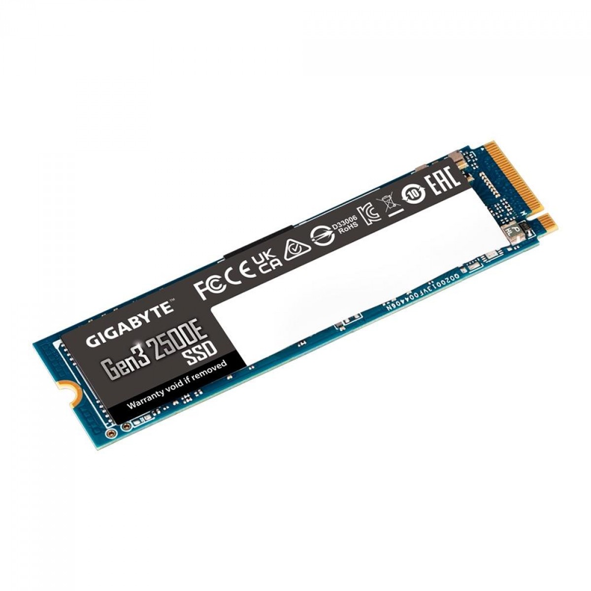 SSD Gigabyte Gen3 2500E, 500GB, M.2 2280, NVMe 1.3, PCIe 3.0x4, Leitura 2300MB/s, Gravação 1500MB/s, G325E500G