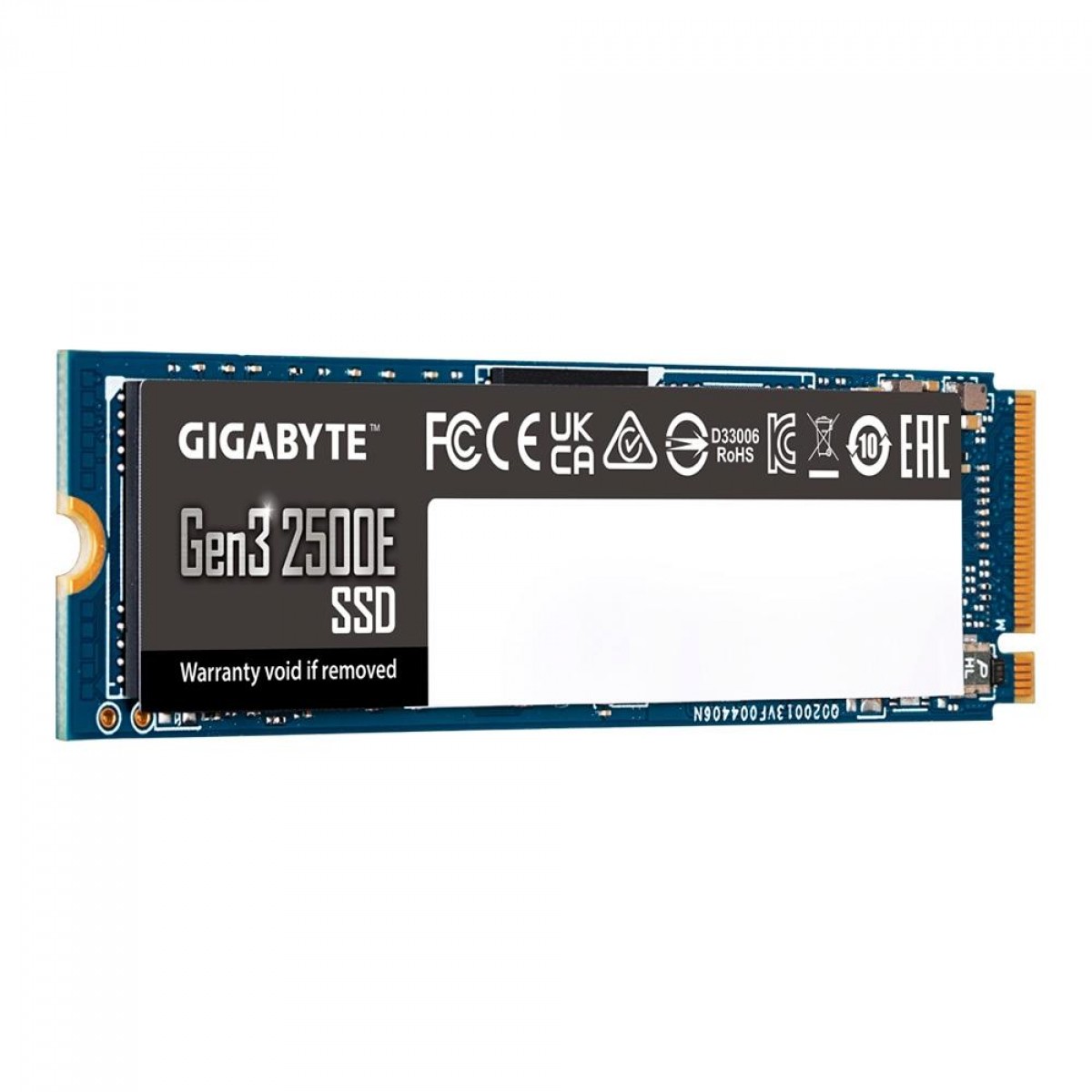 SSD Gigabyte Gen3 2500E, 500GB, M.2 2280, NVMe 1.3, PCIe 3.0x4, Leitura 2300MB/s, Gravação 1500MB/s, G325E500G