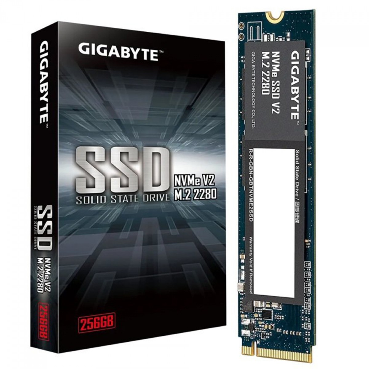 SSD Gigabyte V2, 256GB, M.2 2280, NVMe, PCIe 3.0 X4, Leitura